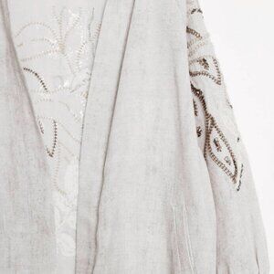 NWOT  Long Embroidered Cardigan